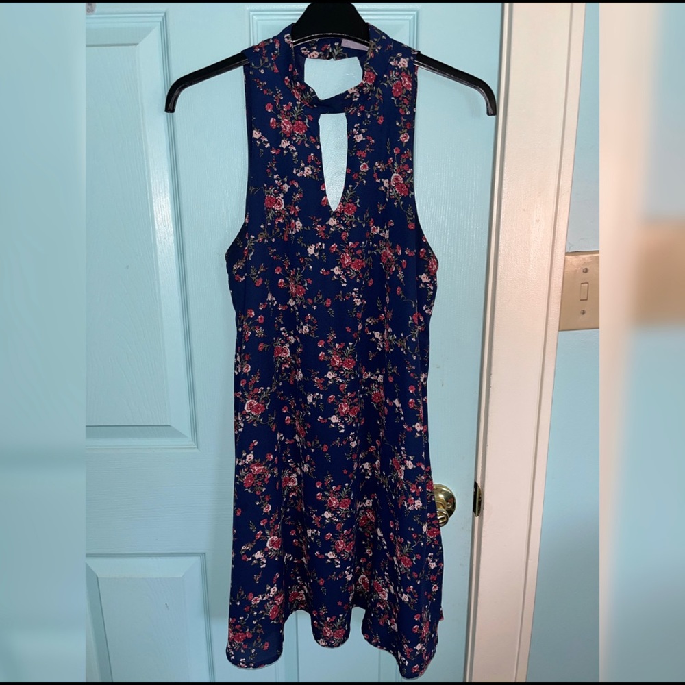 Francesca’s high neck cutout dress